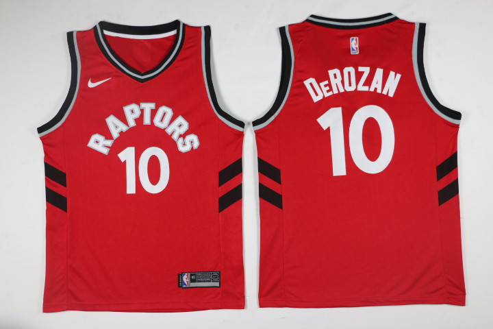 Men Toronto Raptors 10 Derozan Red Game Nike NBA Jerseys